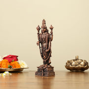 6.5" Pure Copper Tirupati Balaji Idol - Divine Statue - Budhshiv.com