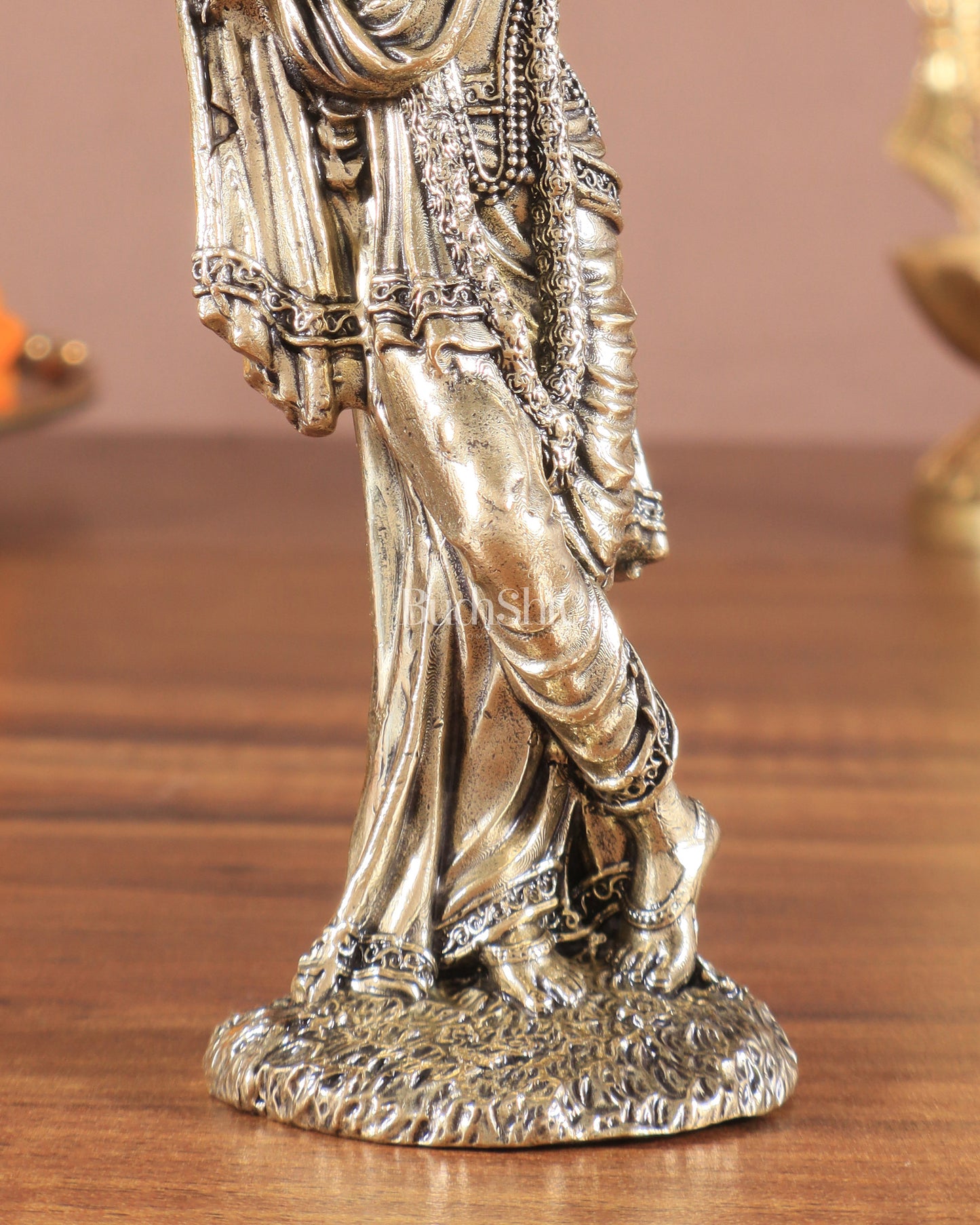 Brass Intricate Lord Krishna Superfine Statue 5 inches (12.7 cm)