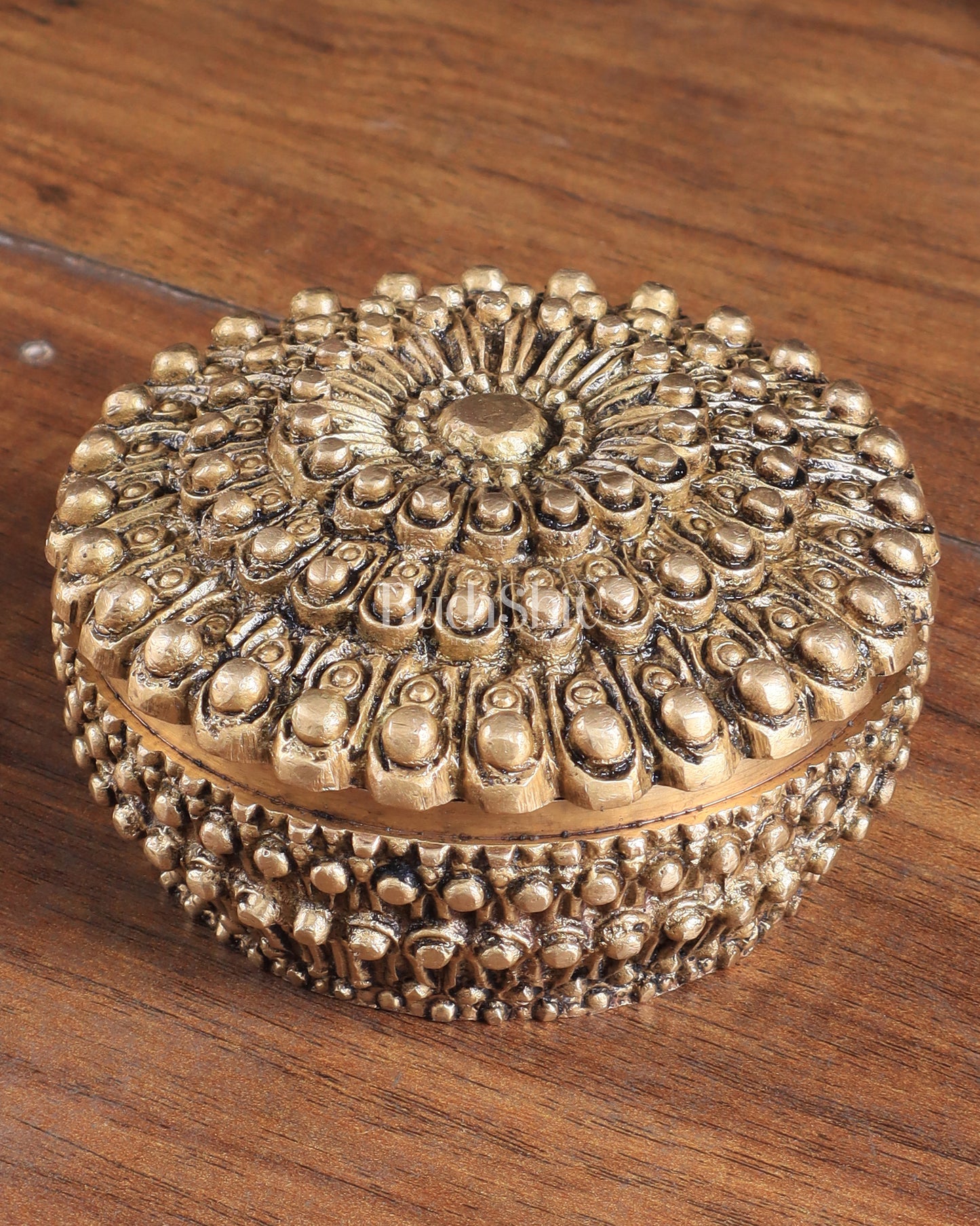 Pure Brass Mandala Design Kumkum Box / Multipurpose Box