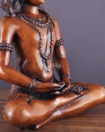 Brass Lord Shiva statue - Meditative Posture 20 inch