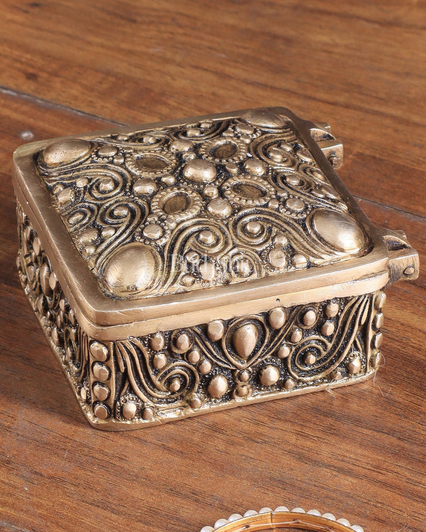 Unique Brass Square Multipurpose Storage Box