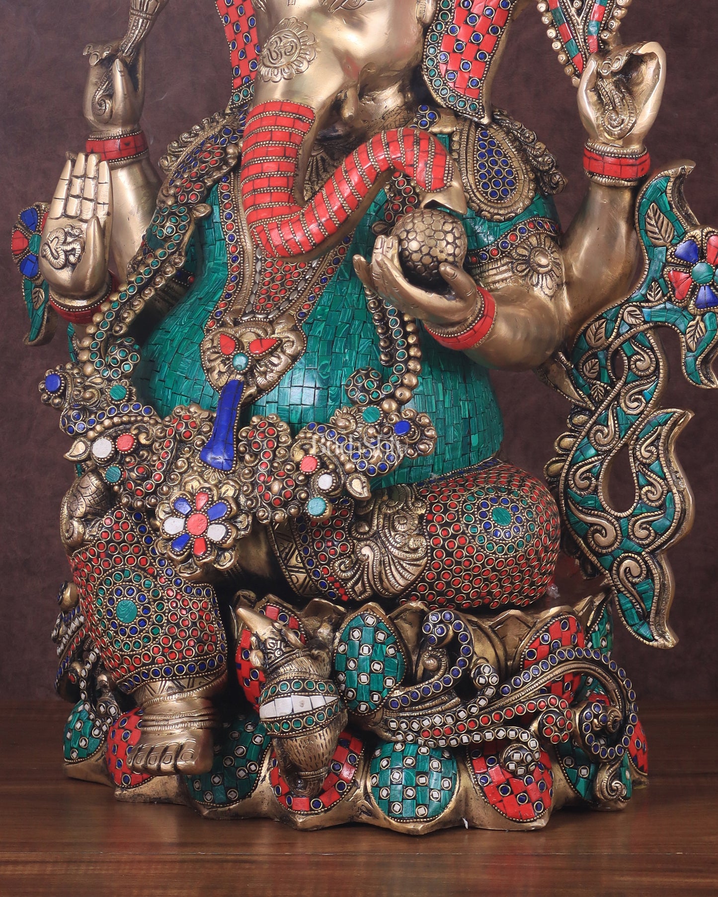 Ganesha Superfine Brass Large Sized Statue 30"