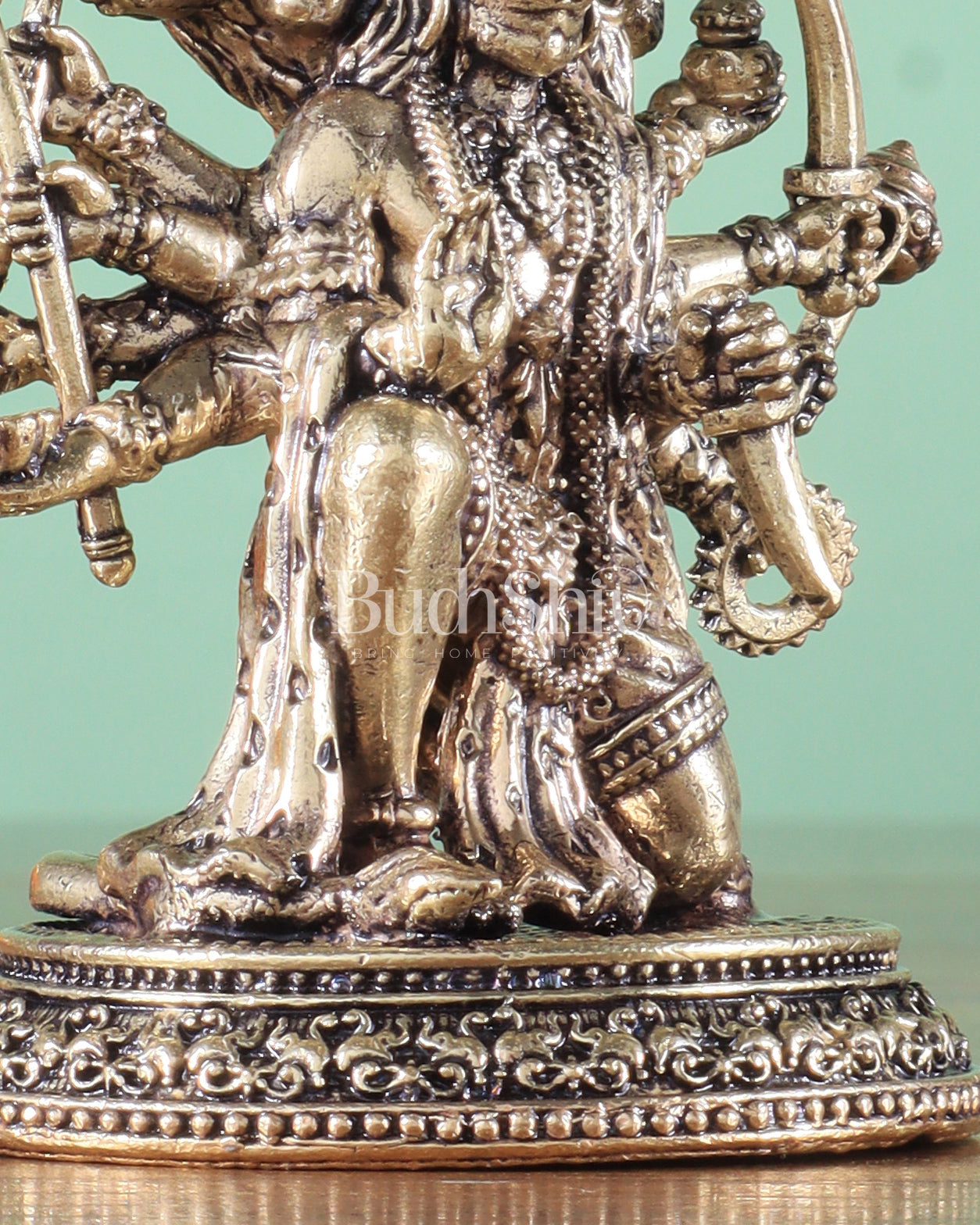 Pure Brass Panchmukhi Hanuman Idol - 3 inch