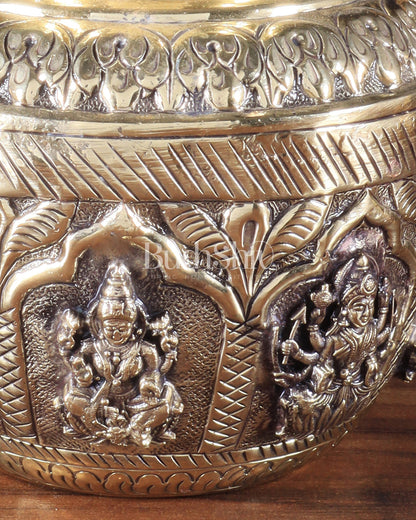 Brass Superfine Ashtalakshmi Kalash | Intricately Handcrafted