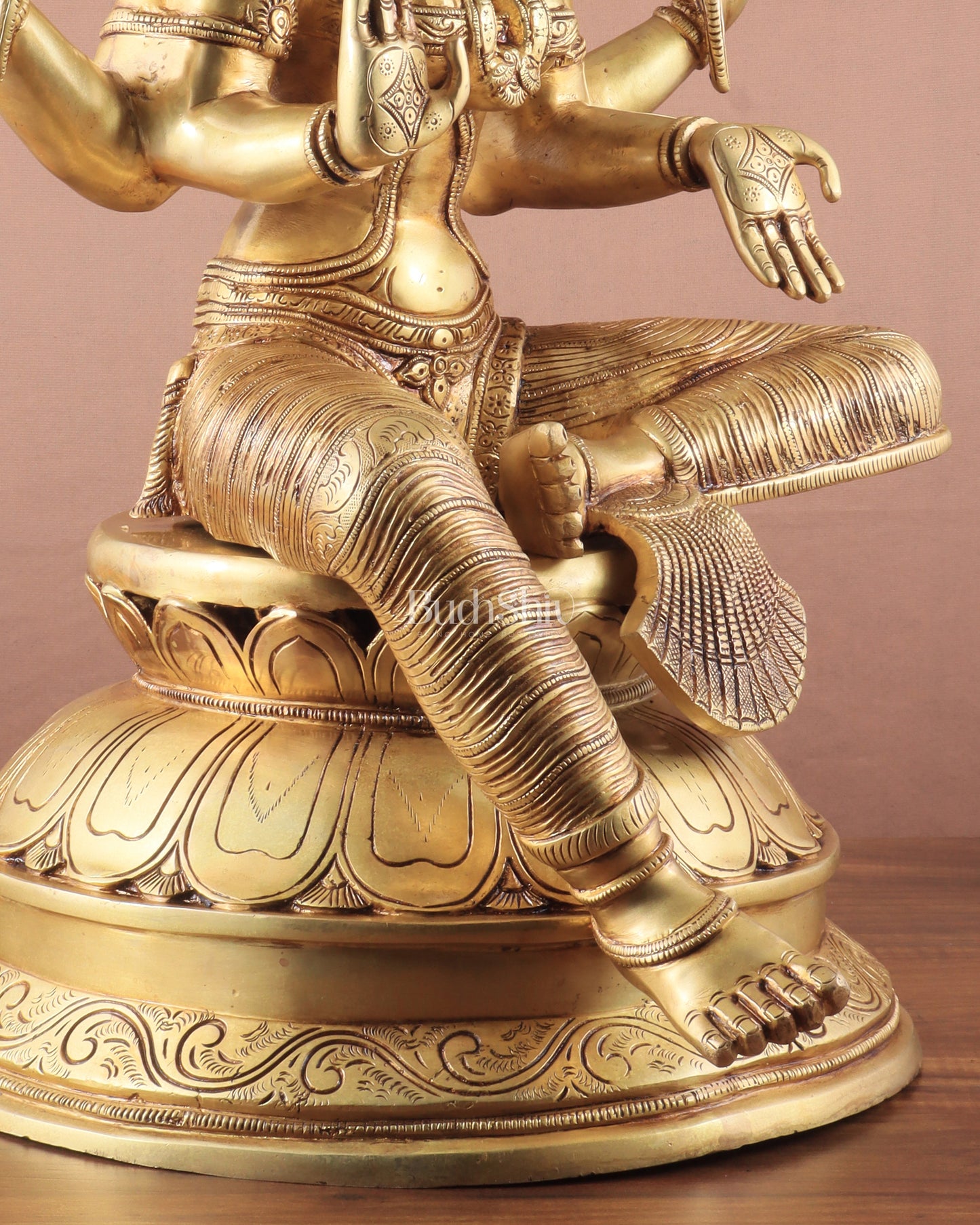 Pure Brass Large Goddess Lakshmi Superfine Statue 24"