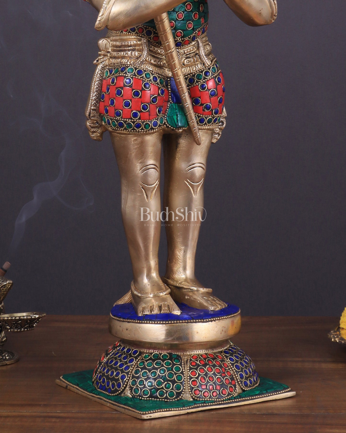 Brass Hanuman Statue in anjali Mudra - 21.5" Height