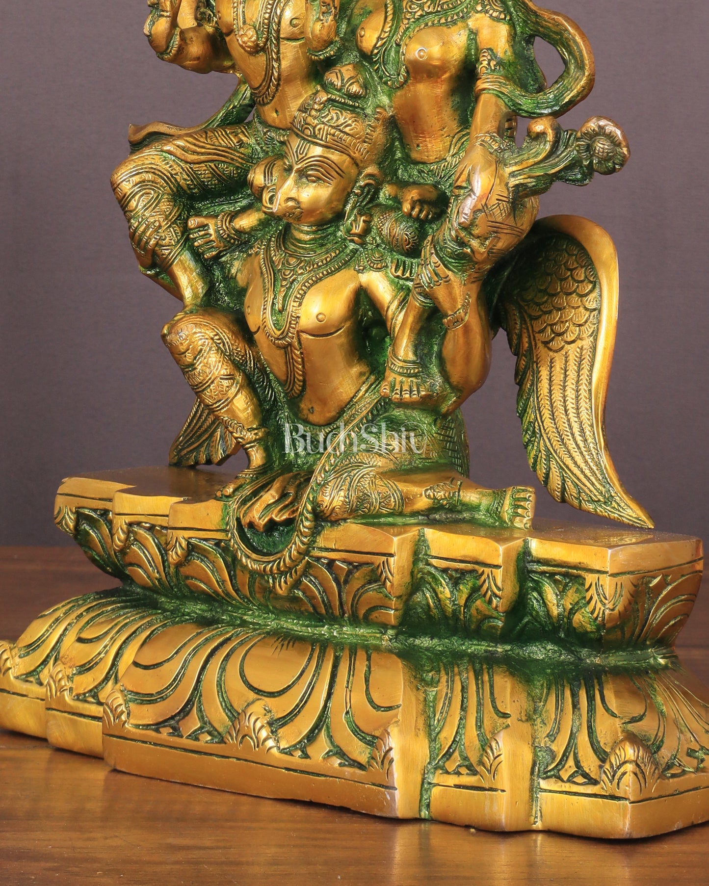 Vishnu Lakshmi on Garuda Brass idol 12 inch