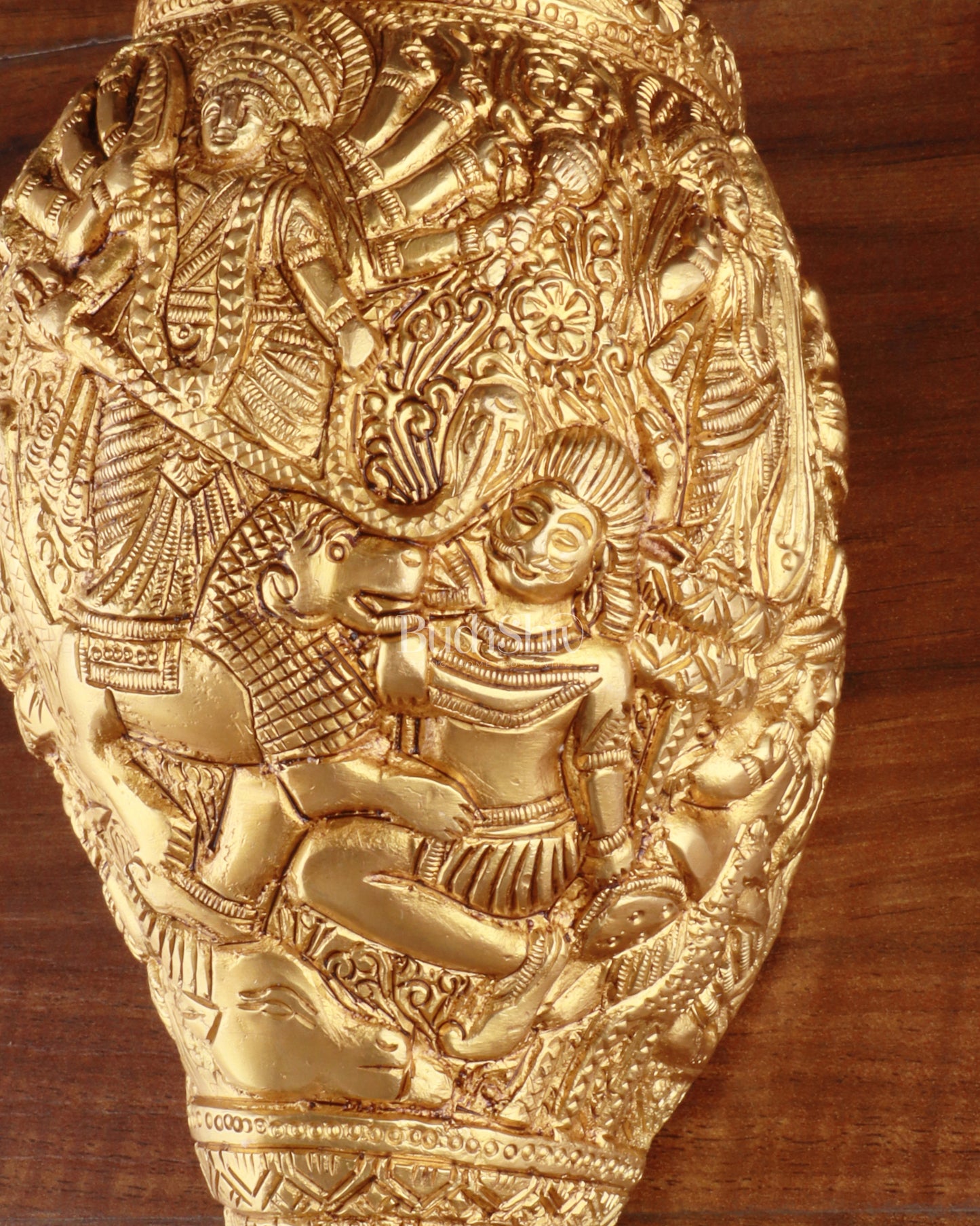 Brass Durga Darbar Shankh  – 4.5"x9.5"x4.5", 2 kg