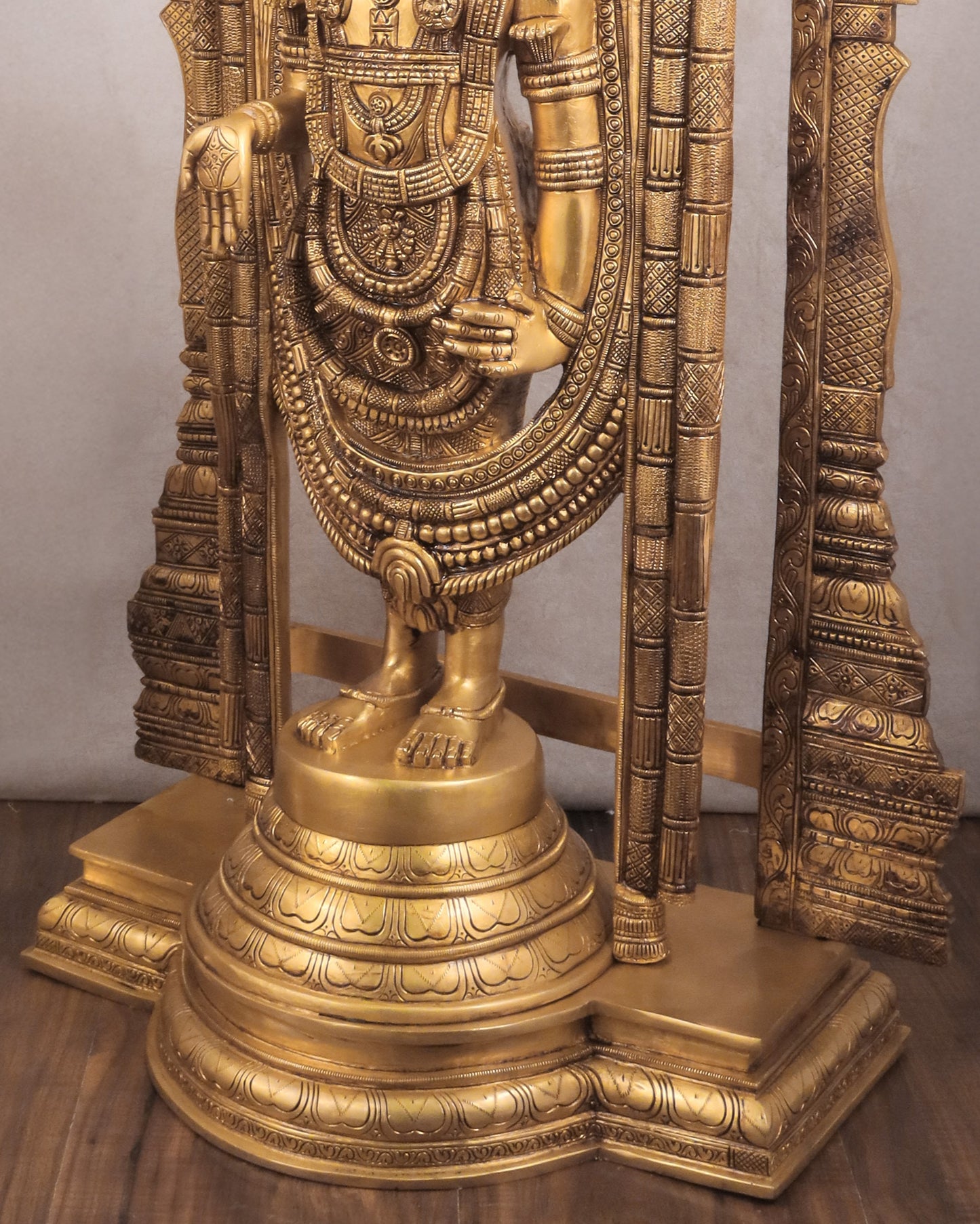 Pure Brass Tirupati Balaji Lord Venkateshwara Statue with Thiruvarchi - 40"