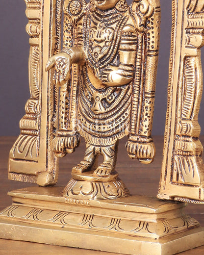 Brass Superfine Tirupati Balaji Lord Venkateshwara Swamy Idol | Height 6.5 inch