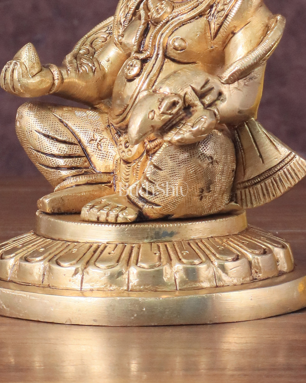 Lord Kuber Intricate Brass Statue - 5.5"