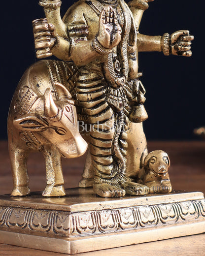 Brass Dattatreya with Dog Idol