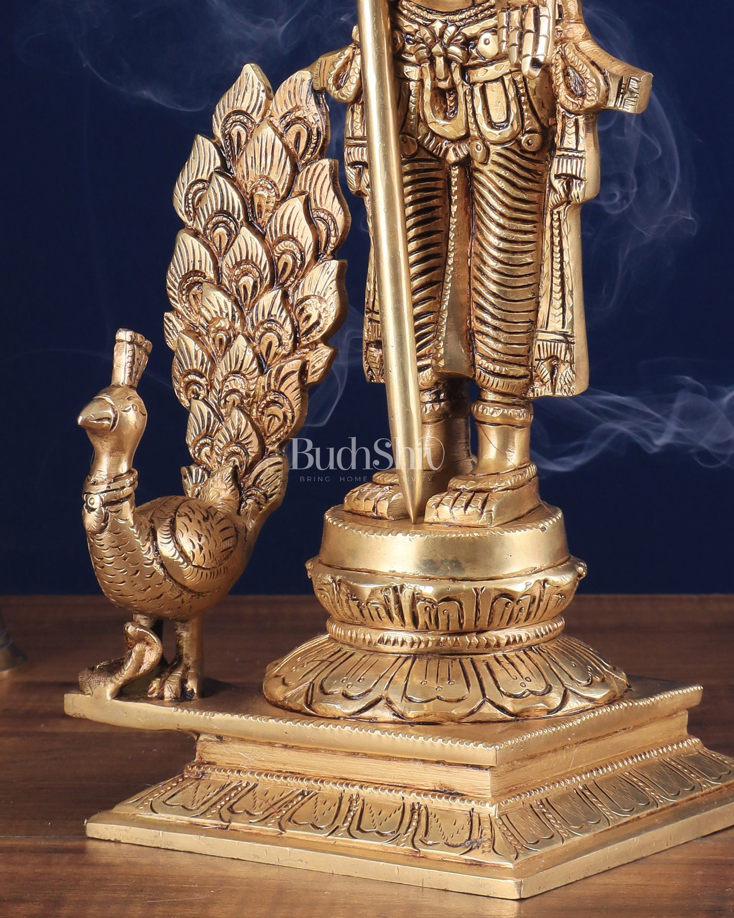 Lord Kartikeya Murugan superfine Brass idol | 15 inch