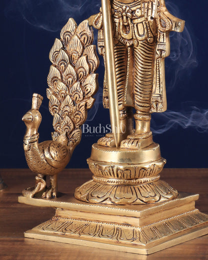 Lord Kartikeya Murugan superfine Brass idol | 15 inch