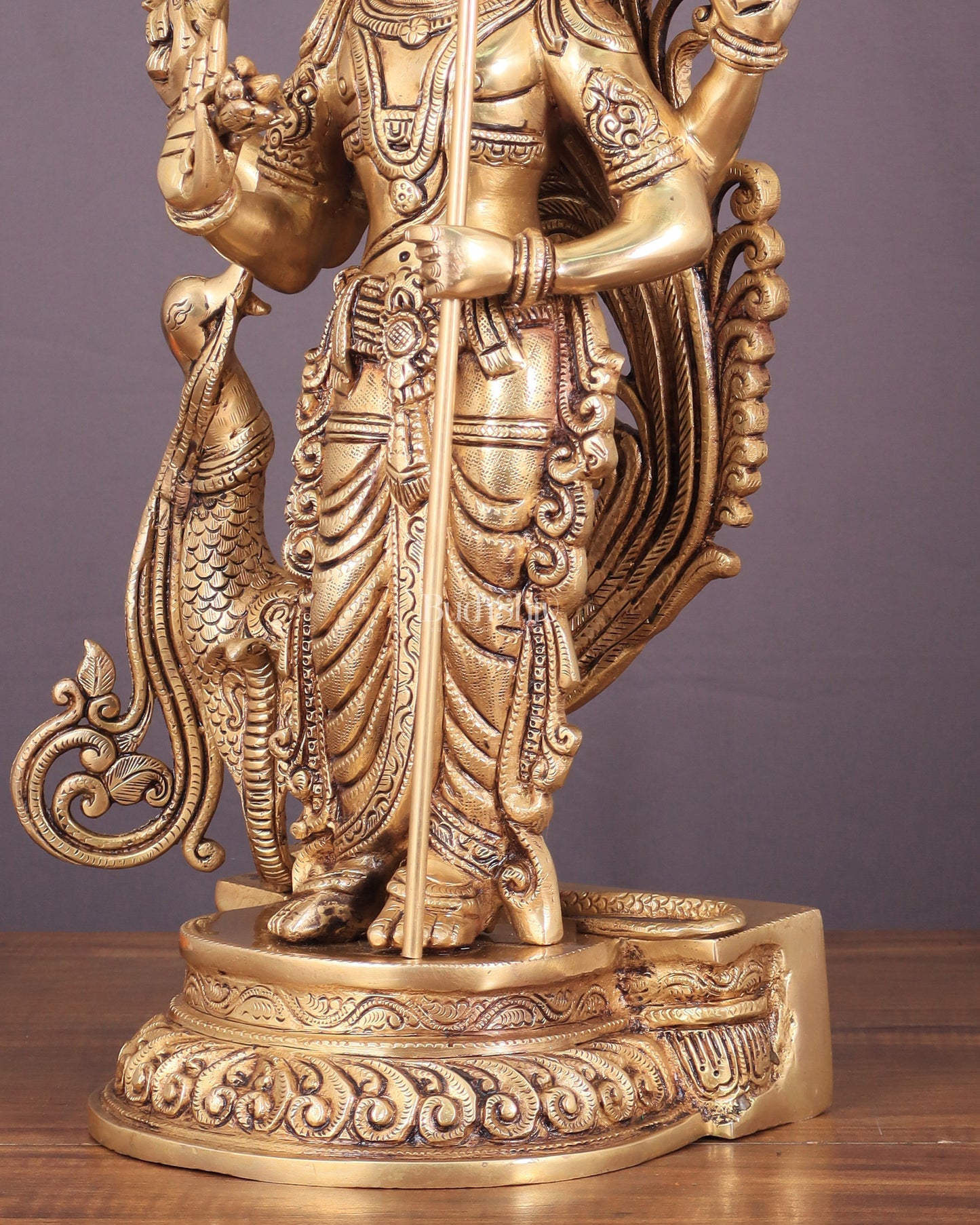 Kartikeya Lord Murugun Brass Superfine Statue 20"