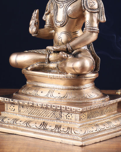 Pure Brass Madhurakavi Alvar - Azhwar Saint of South India 8.25"