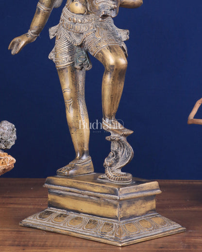 Varaha with Bhooma Devi Varaha Lakshmi Brass Statue 17 inch Gold vintage