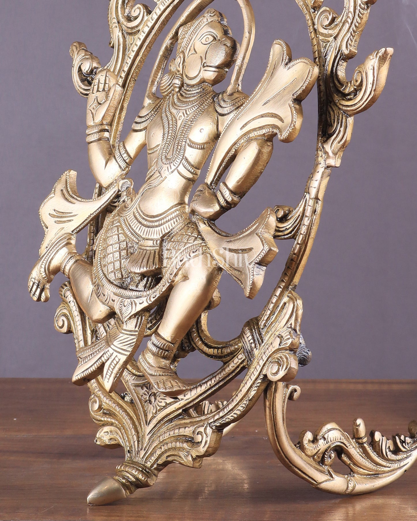 Pure Brass Lord Hanuman Table Accent 12"