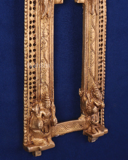 Elegant Brass Prabhavali Wall Hanging – Intricate Design for Home Décor 13"