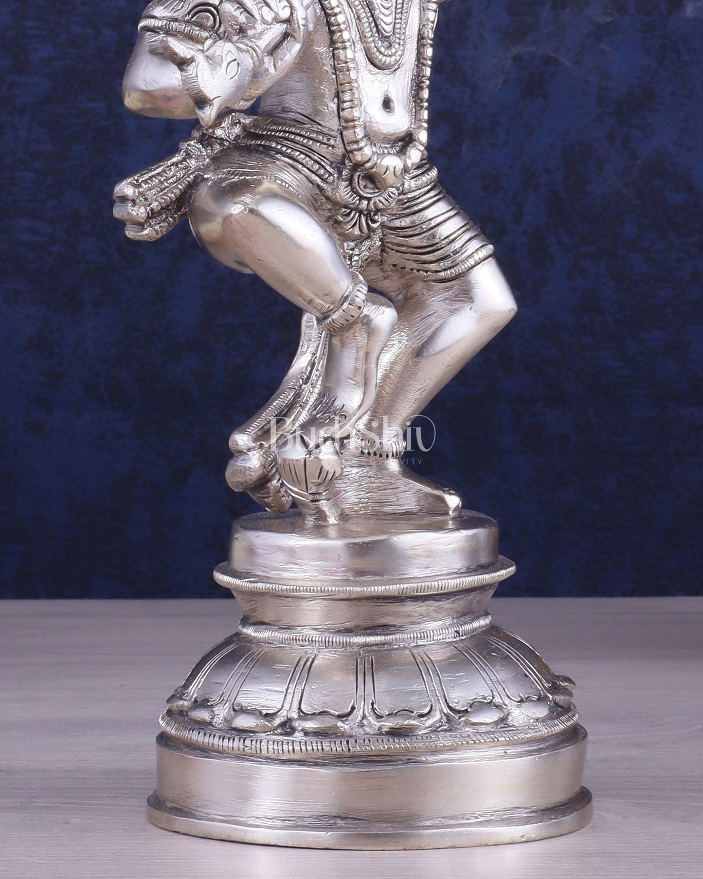 Brass Dancing Krishna Idol | Height: 9 inch with silver plated