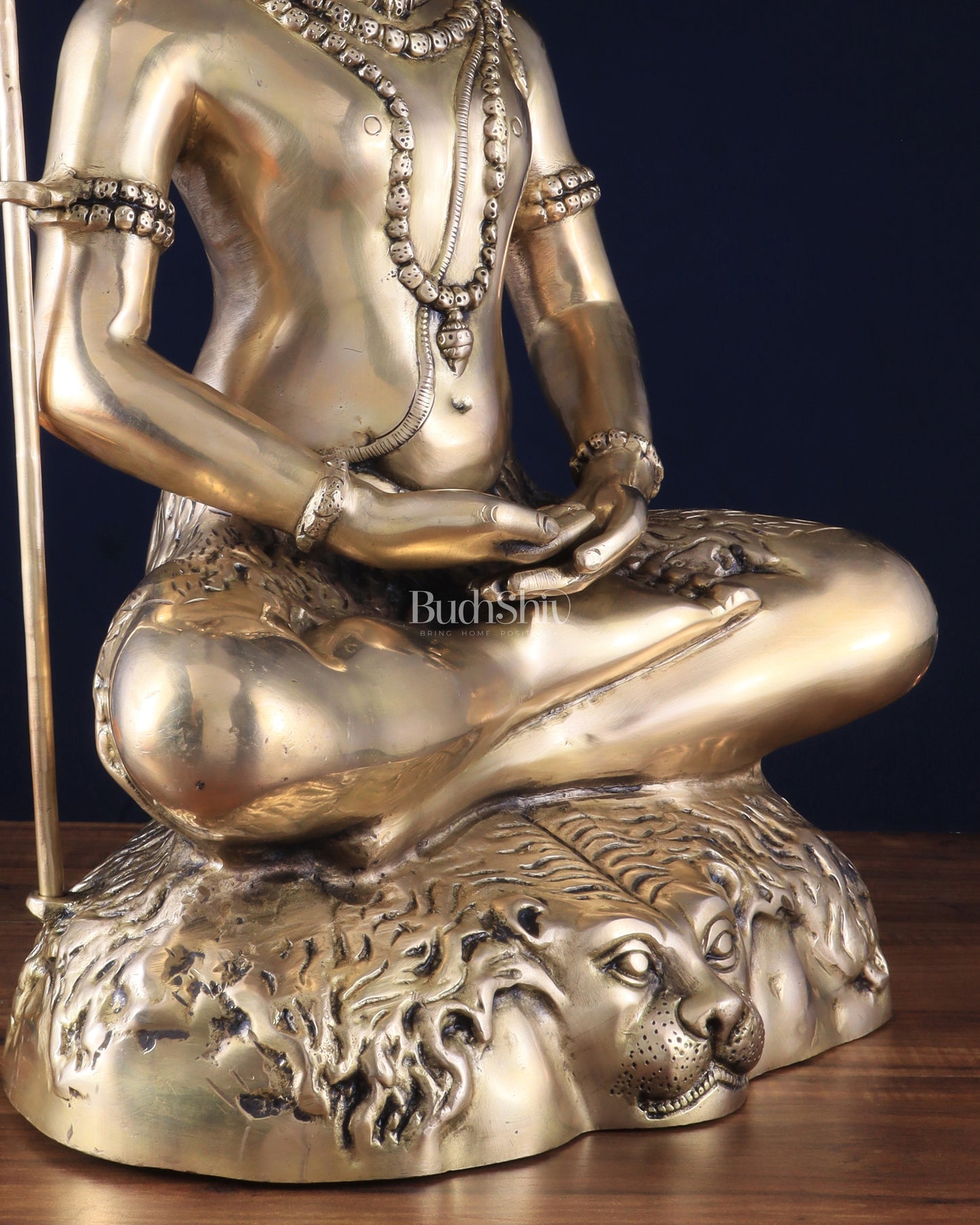 Handcrafted Pure Brass Lord Shiva Statue - 23" Meditation pose