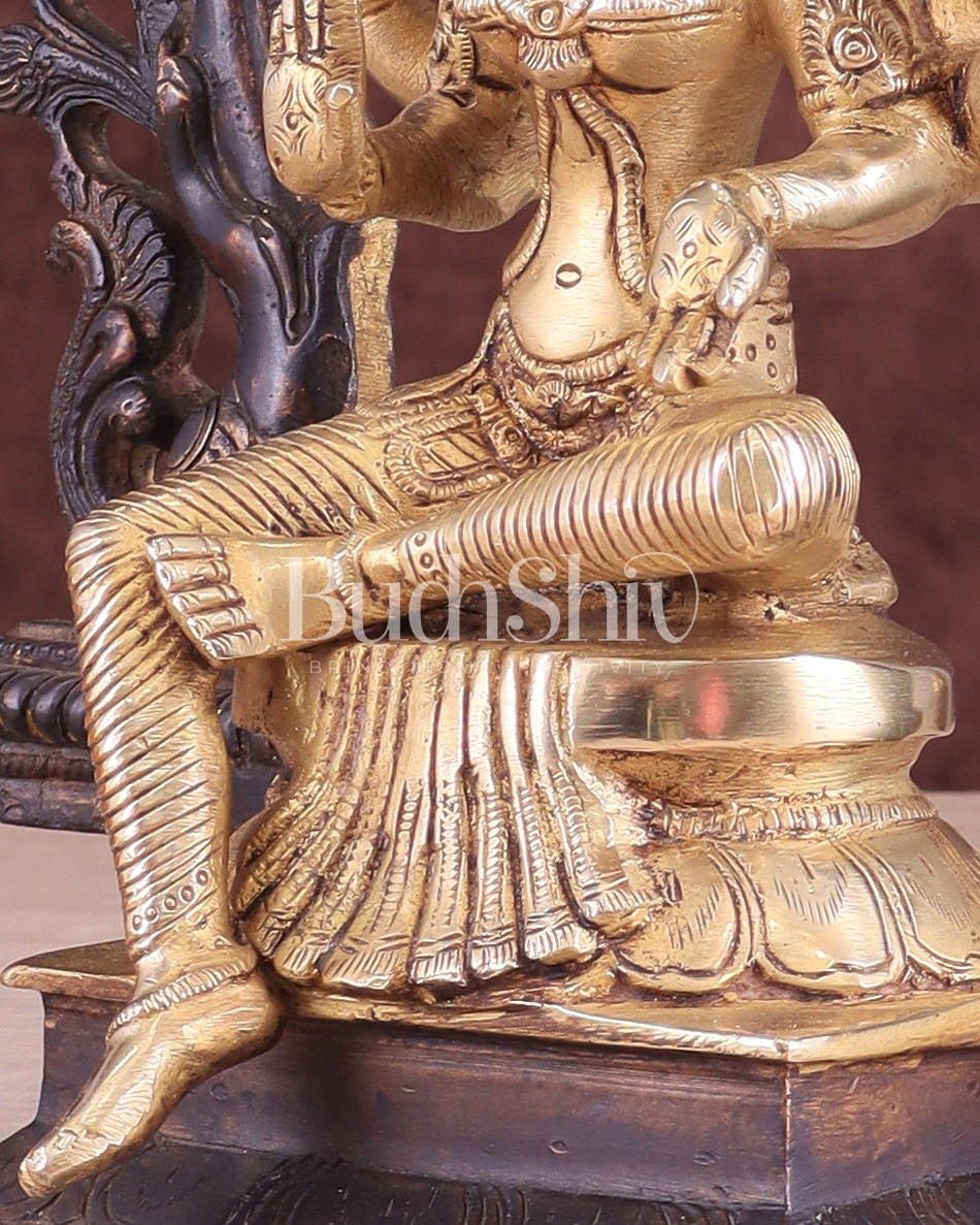 Brass Goddess Lakshmi as Bhuvaneshwari Statue – 10"