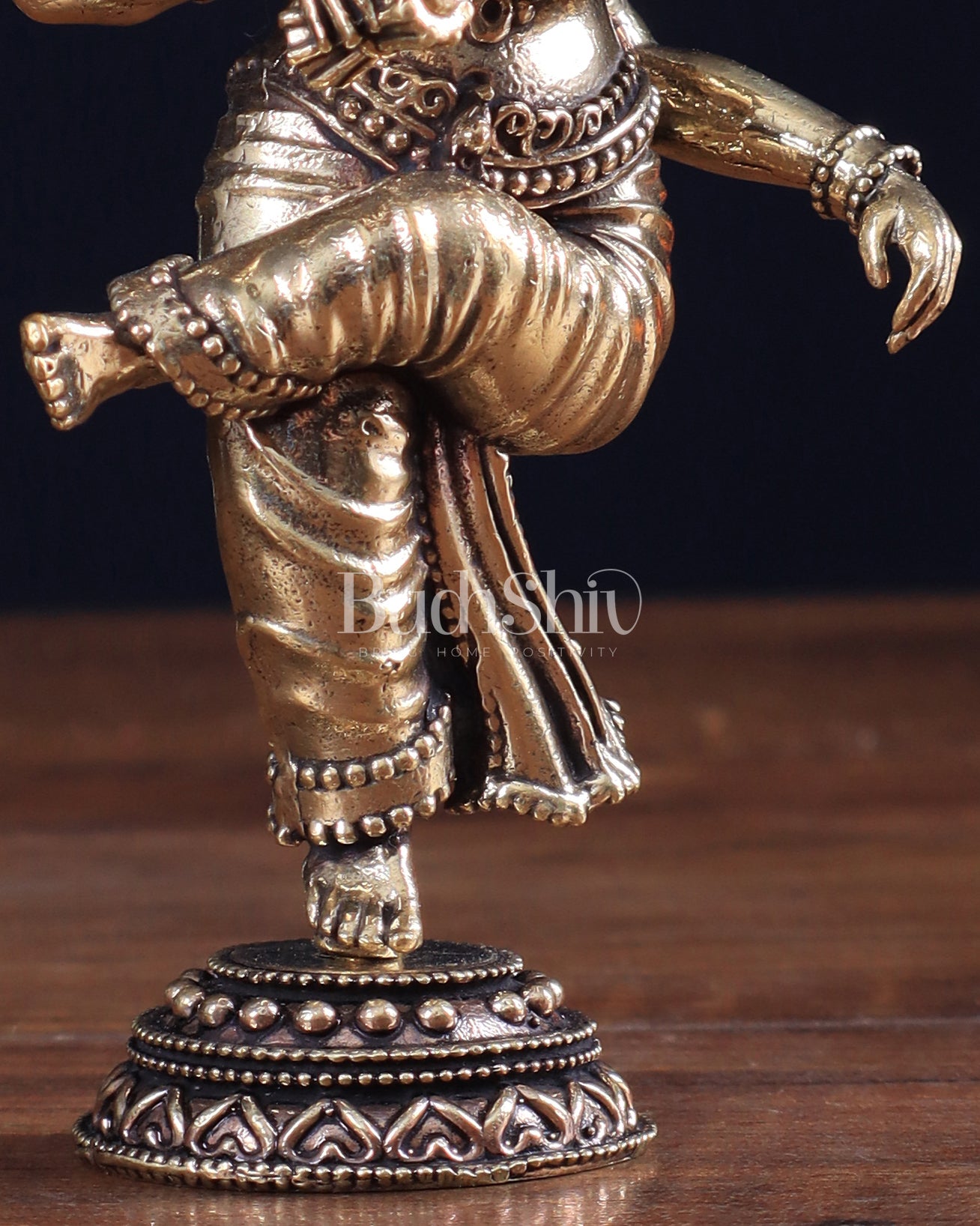 Brass Superfine Dancing Ganesha Idol 6 inch