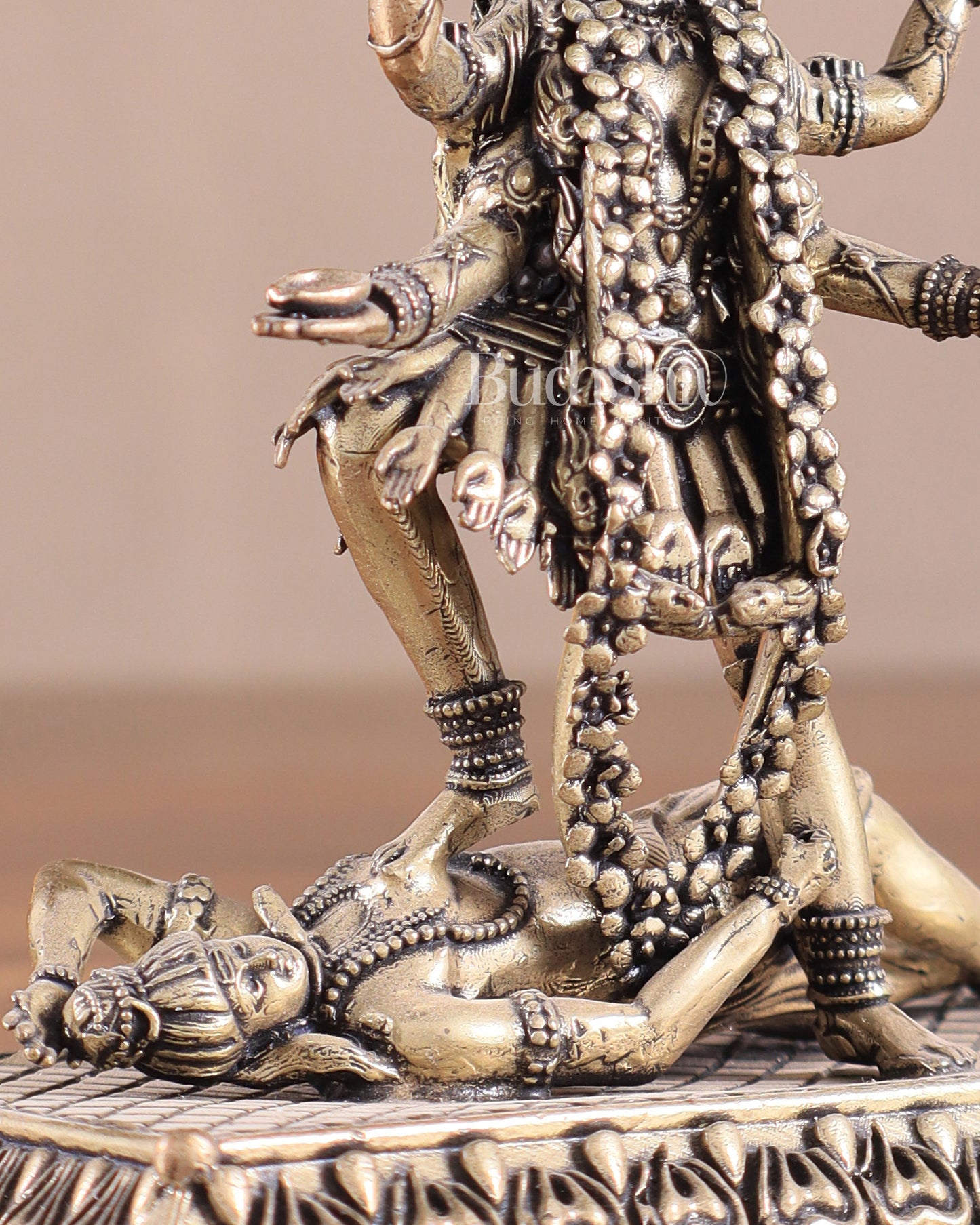 Brass Superfine Intricate Mahakali Idol | 4"