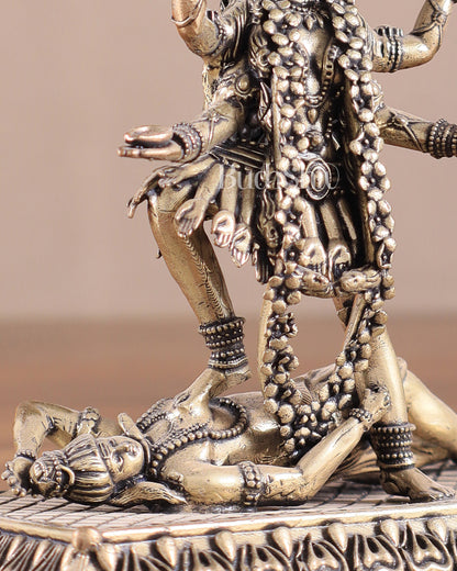 Brass Superfine Intricate Mahakali Idol | 4"