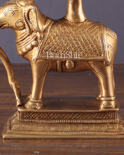 Unique Brass Elephant Candle Holder 6.5"