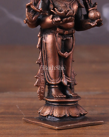 Pure Copper Dhanvantari Idol – 4"