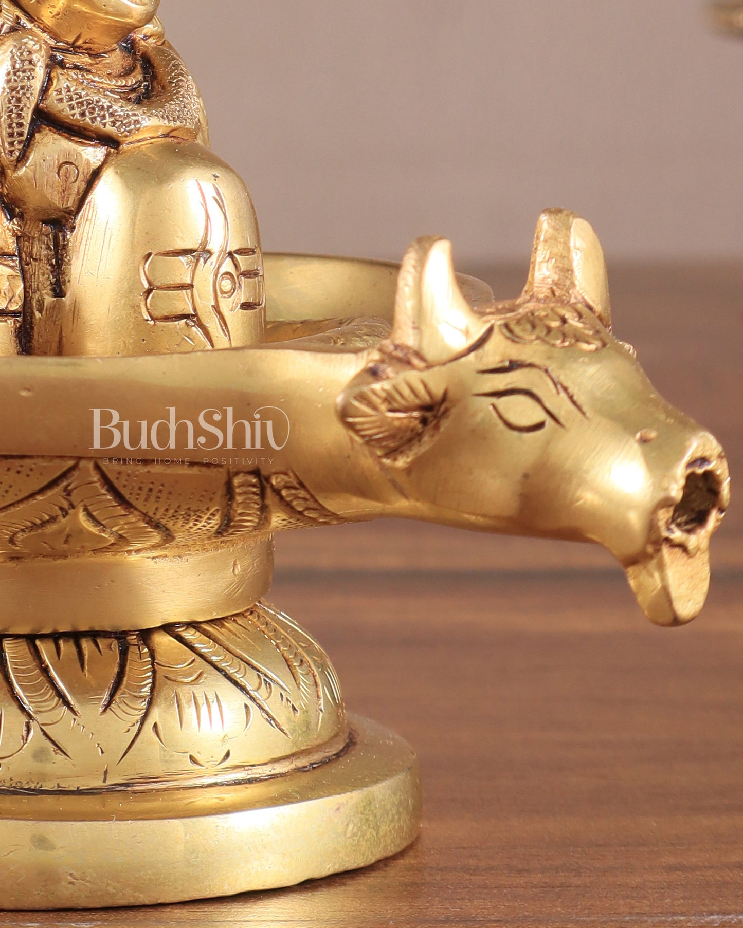 Brass Shiva Lingam with Shiva Face | 5.5" Height