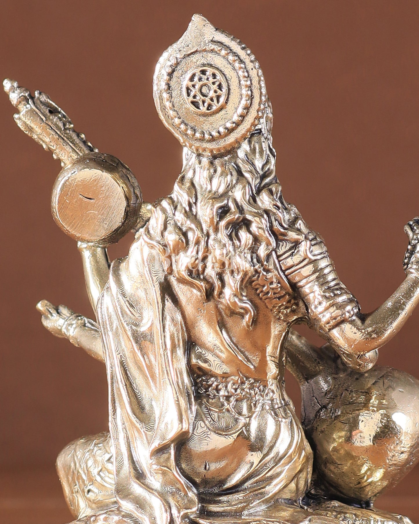 Brass Superfine Goddess Saraswati Idol – Symbol of Wisdom & Knowledge