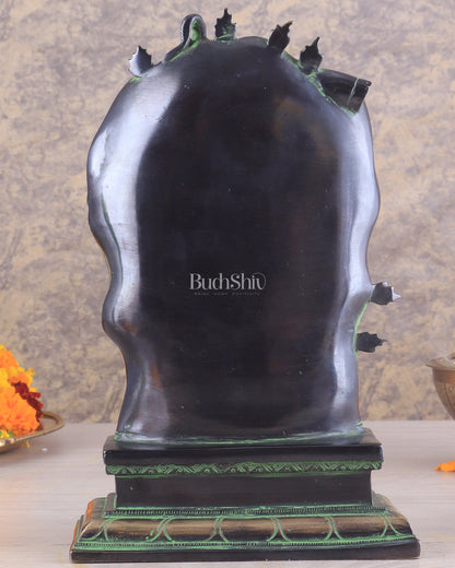 Pure Brass Gajasurasamhara Shiva Idol dancing shiva 
Black and Green Finish