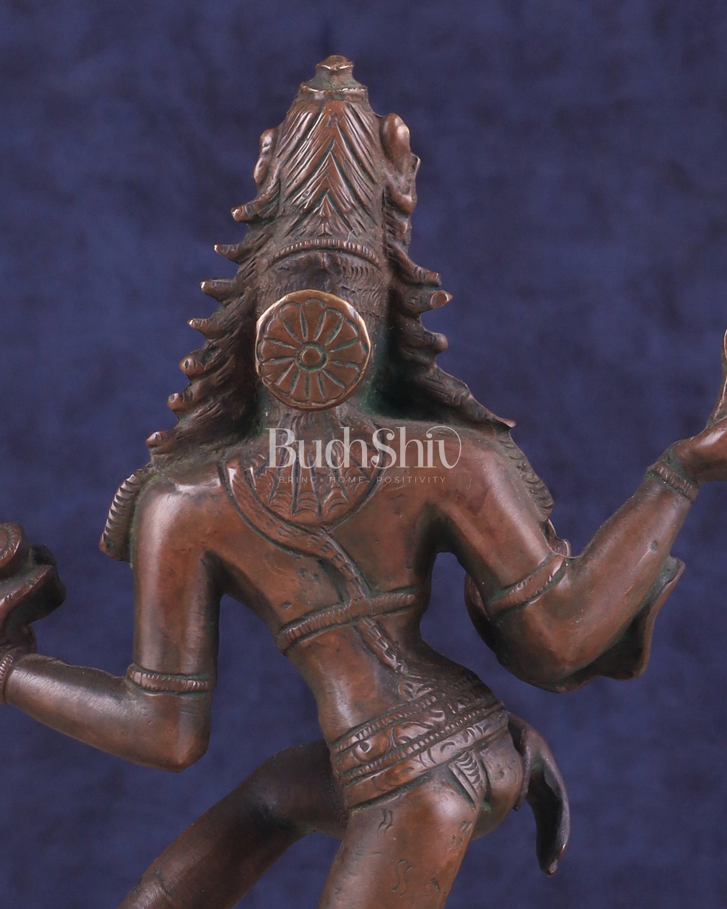 Vintage Brass Dancing Shiva Idol | Unique Pose with Bronze Finish 10"