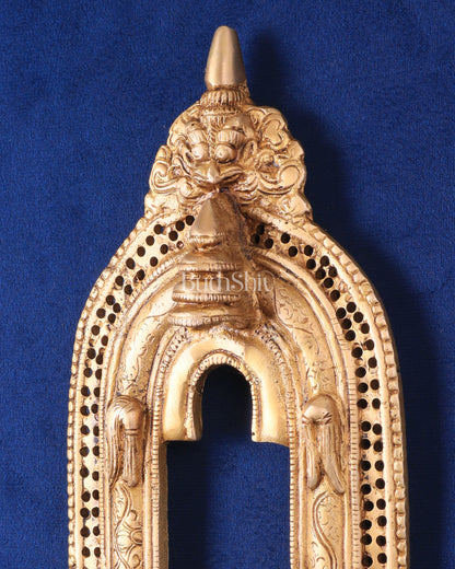 Elegant Brass Prabhavali Wall Hanging – Intricate Design for Home Décor 13"