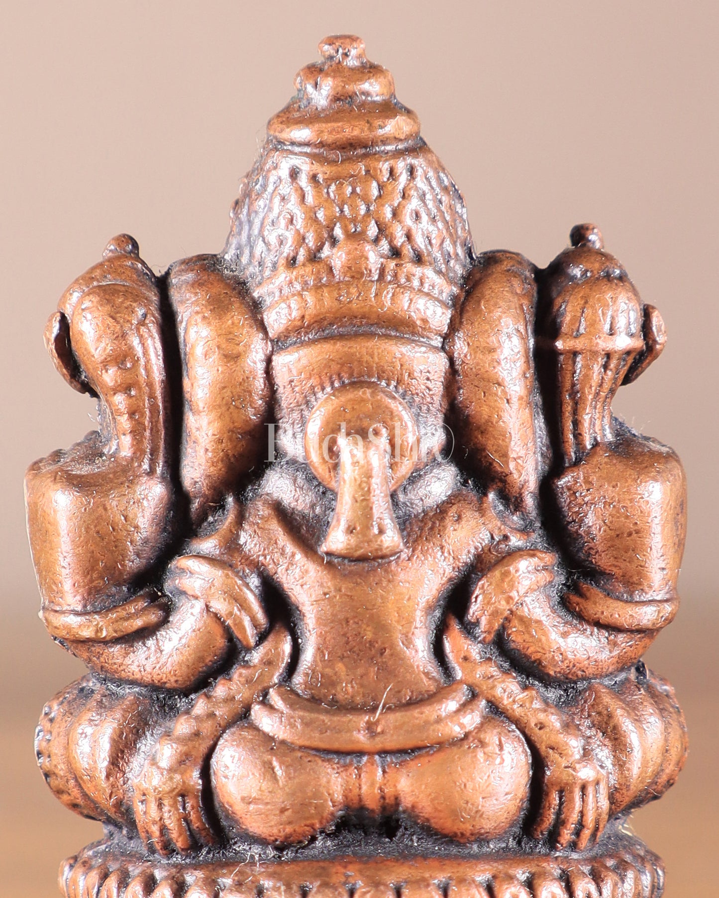 Pure Copper Tiny Lord Ganesha Idol – 5 cm (2") Height, 70g