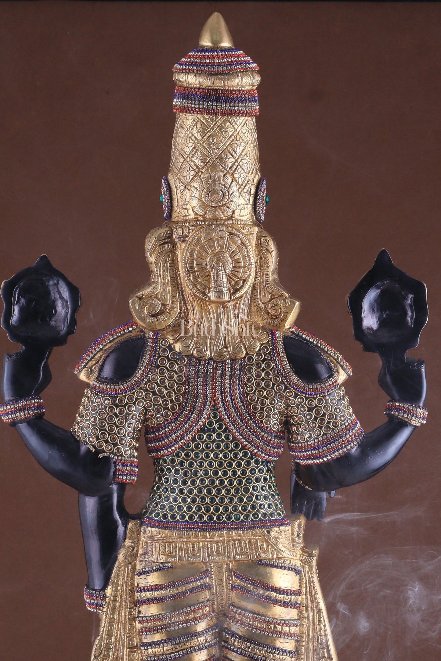 Divine Pure Brass Tirupati Balaji Idol 33" black edition