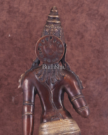 Goddess Parvati Standing Brass Sculpture – 27" Height, Double chola finish