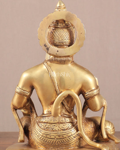 Lord Hanuman Brass Idol 9.5" blessing hand