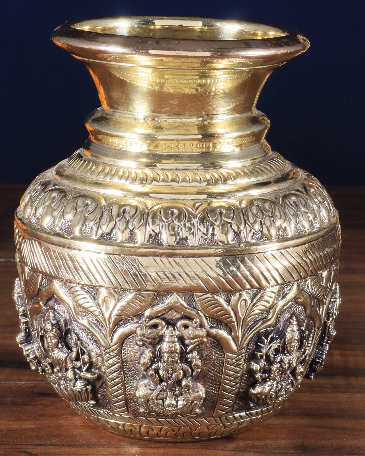 Brass Superfine Ashtalakshmi Kalash | Intricately Handcrafted