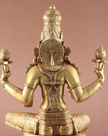 Pure Brass Large Goddess Lakshmi Superfine Statue 24"