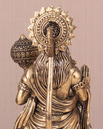 Pure Brass Intricately Crafted Hanuman 6.7 inch