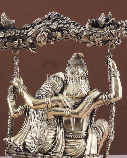 Unique Pure Brass Radha Krishna Intricate Superfine Swing 6"