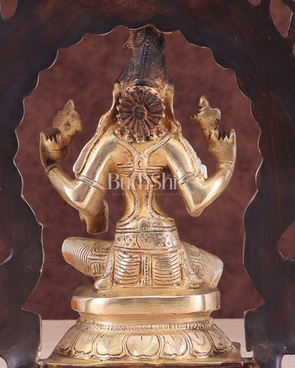 Brass Goddess Lakshmi as Bhuvaneshwari Statue – 10"