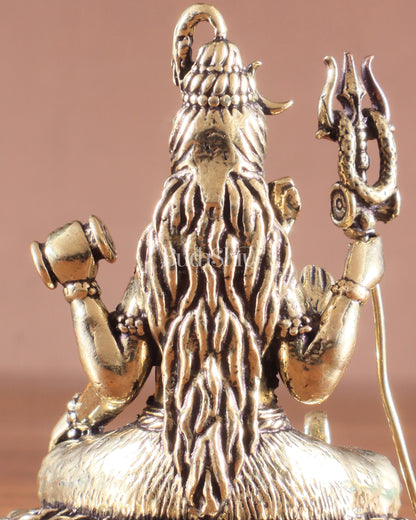 Brass superfine Lord Shiva idol 2 inch