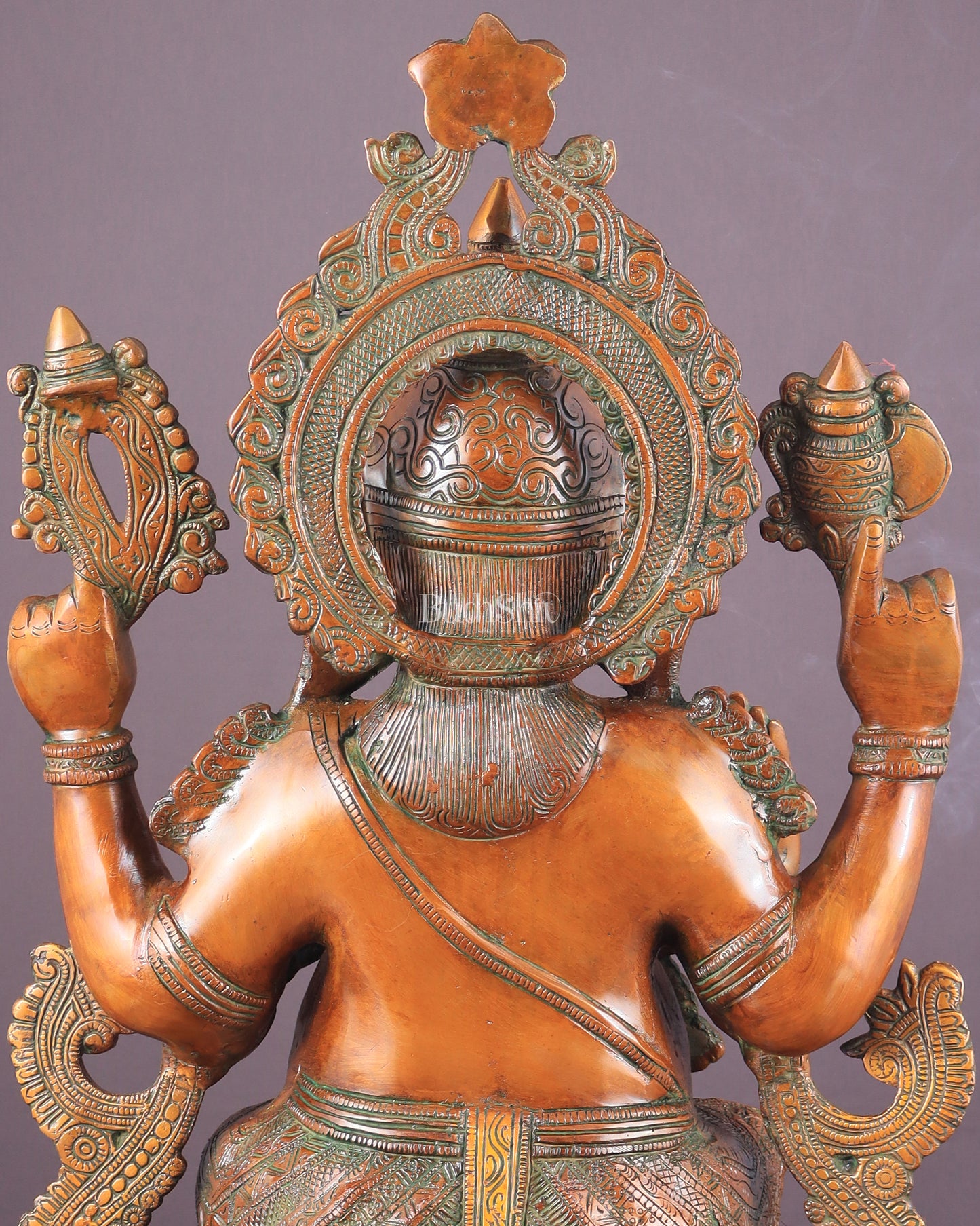 Ganesha Brass Idol 21 inches Vintage copper tone