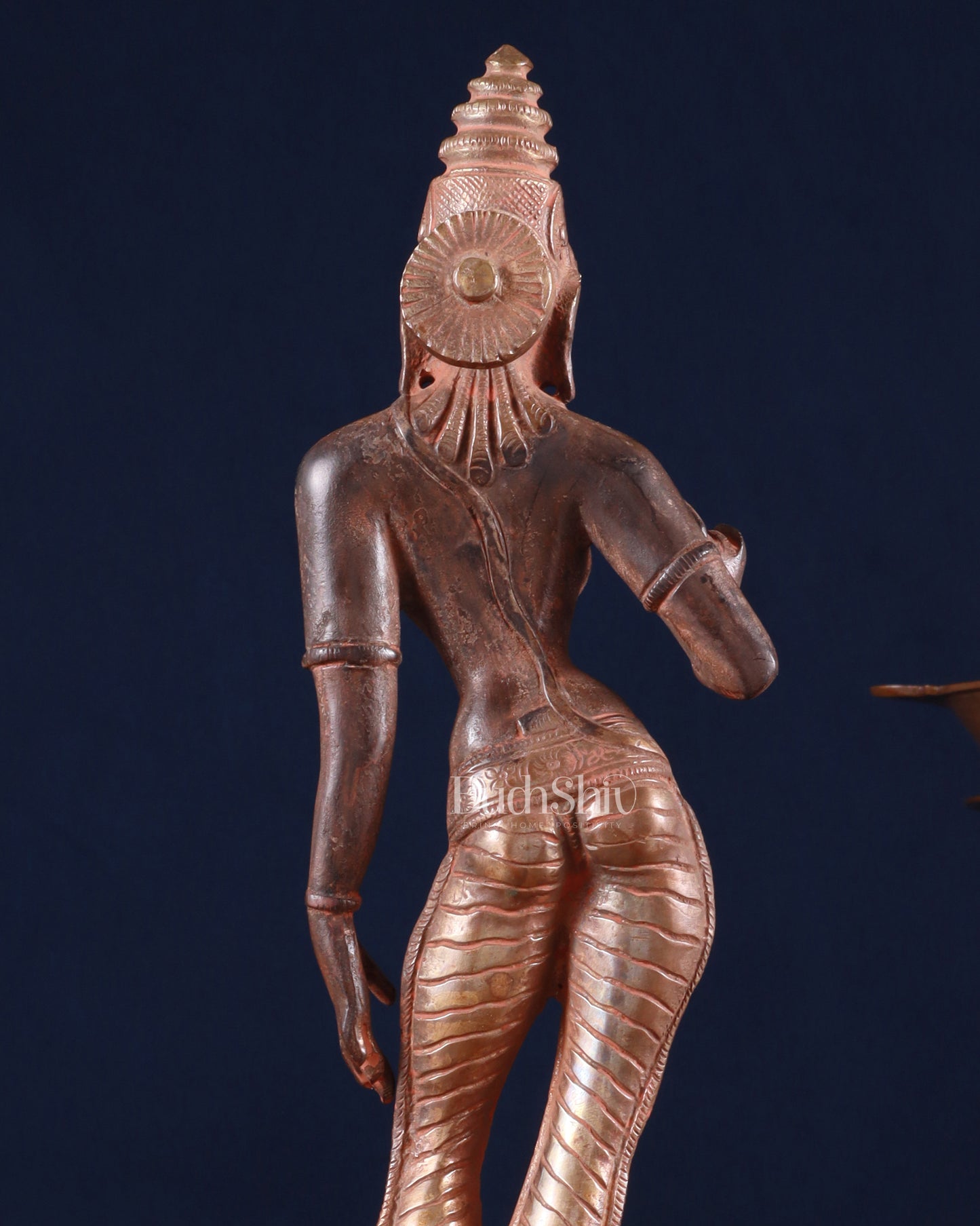 Brass Devi Parvati Uma Idol | 10 Inches | red sand finish