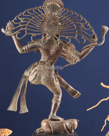 Dancing Shiva as Nataraja – Indonesian Bronze 22" Handcrafted Vintage Sculpture