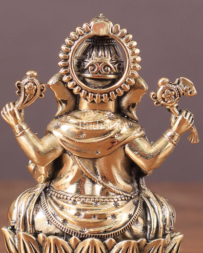 Pure brass Intricate Ganesha idol 3"